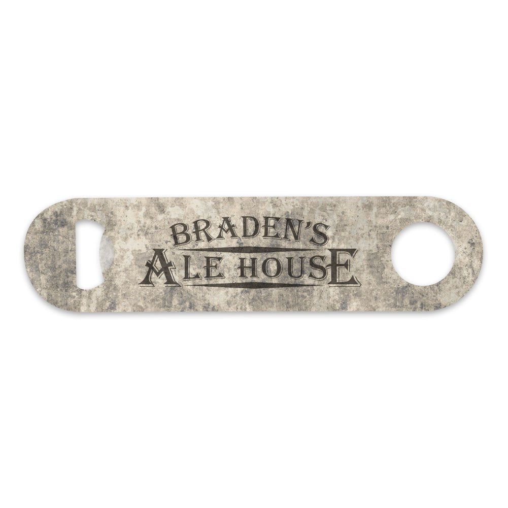 Personalized Concrete Grunge Ale House Bottle Opener