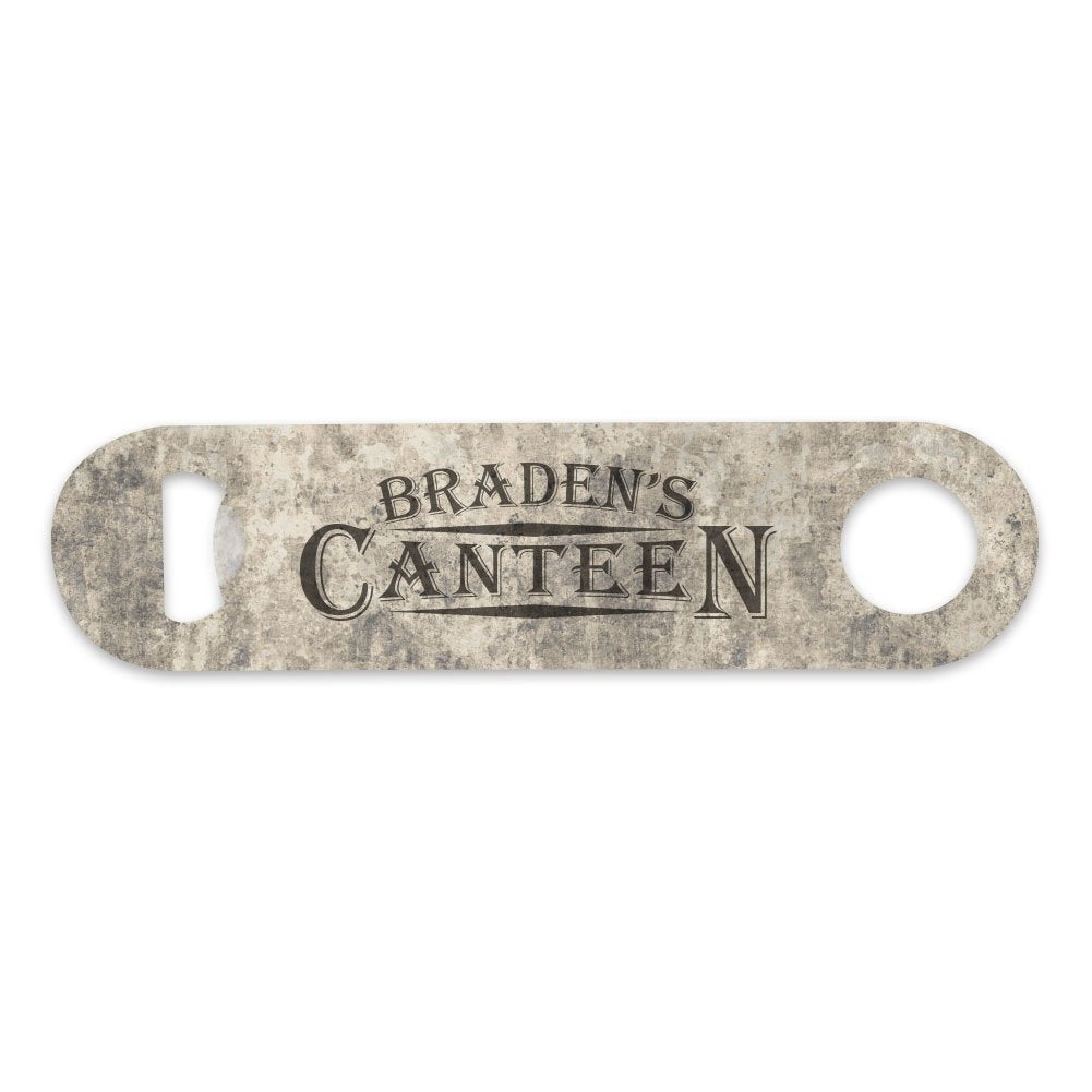 Personalized Concrete Grunge Canteen Bottle Opener