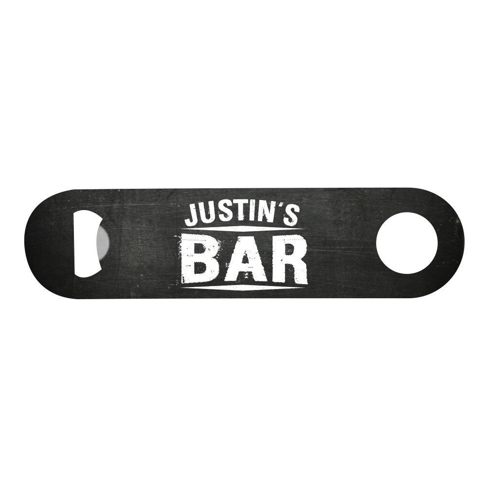 Personalized Stainless Steel Metal Bar Style Chalkboard Bar Bottle Opener