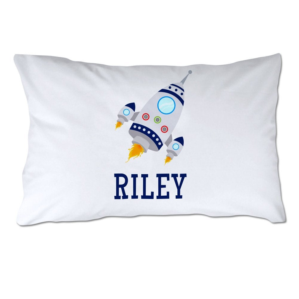 Personalized Rocket Ship Pillowcase
