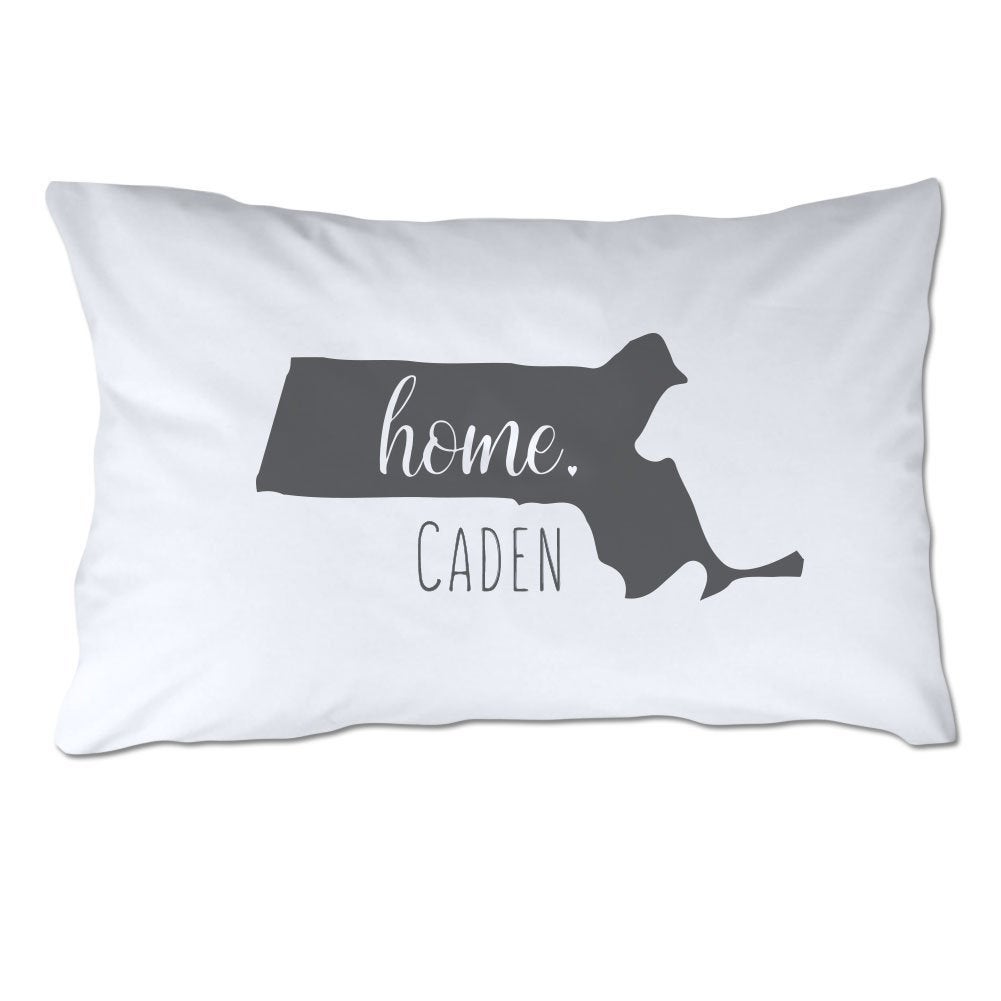 Personalized State of Massachusetts Home Pillowcase