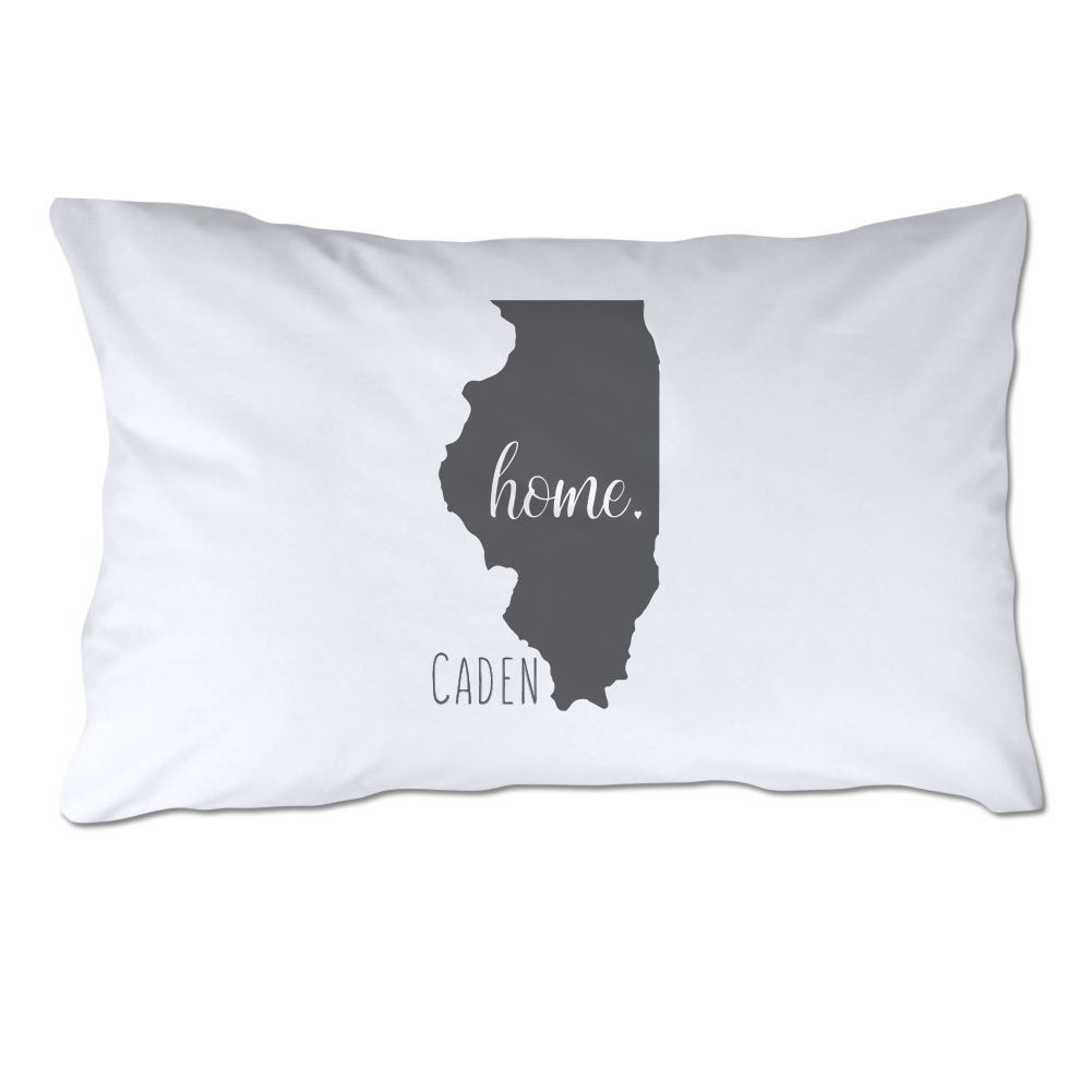 Personalized State of Illinois Home Pillowcase