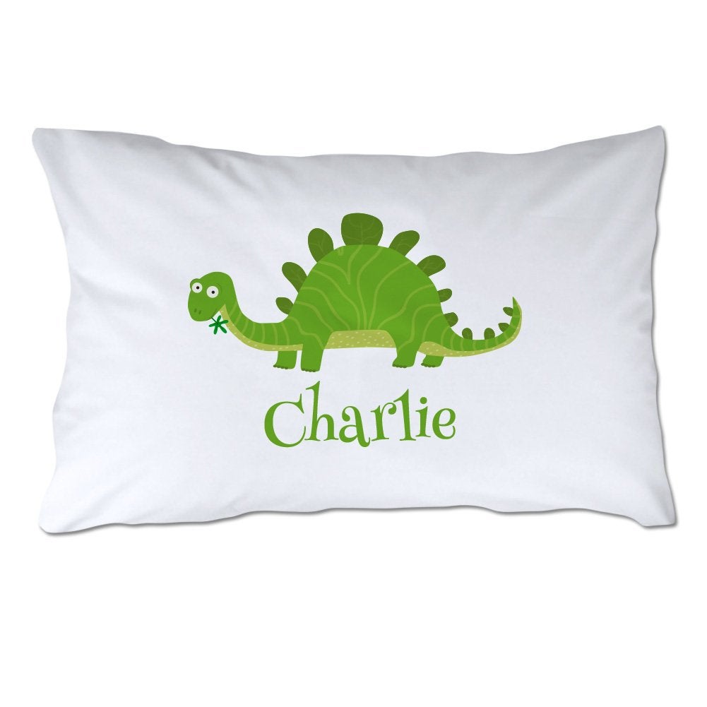 Personalized Toddler Size Dinosaur Pillowcase with Pillow Included