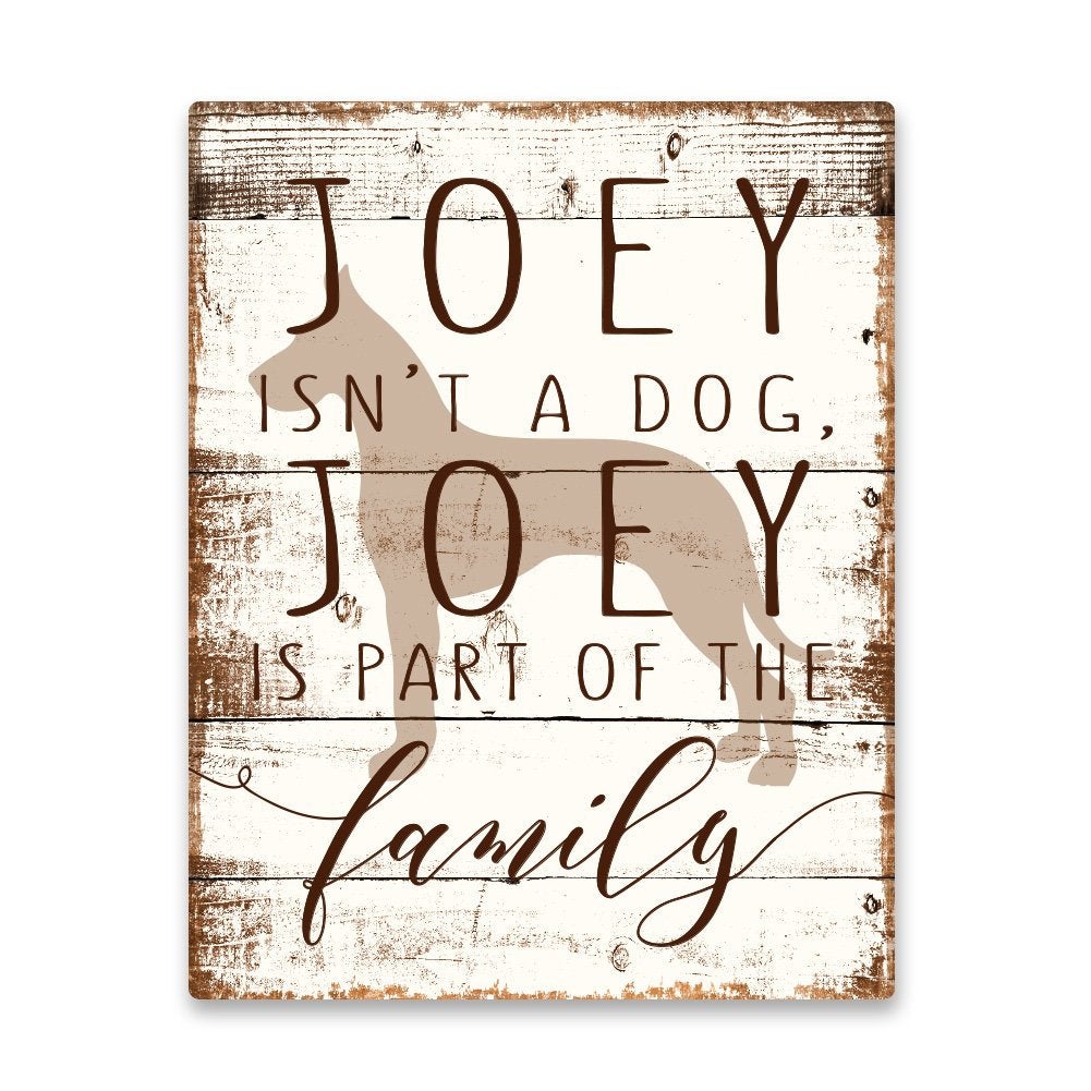 Personalized Great Dane is Part of the Family Metal Wall Art