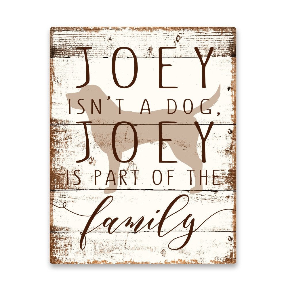 Personalized Labrador is Part of the Family Metal Wall Art