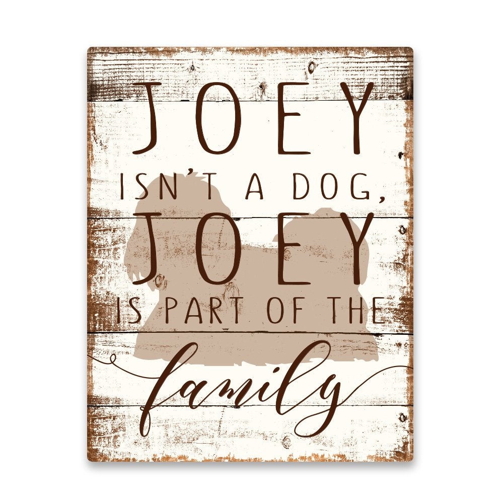 Personalized Shih Tzu is Part of the Family Metal Wall Art