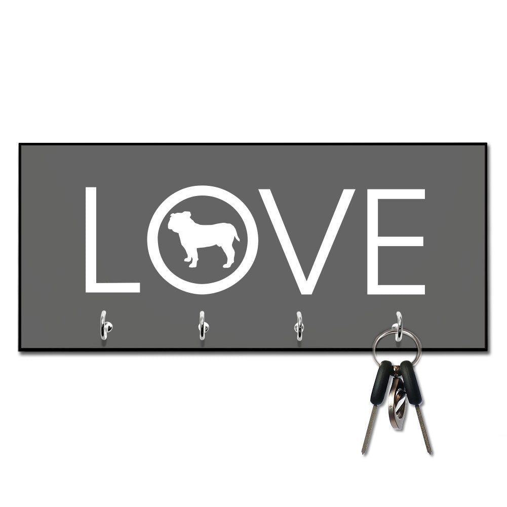Love Bulldog Key and Leash Hanger