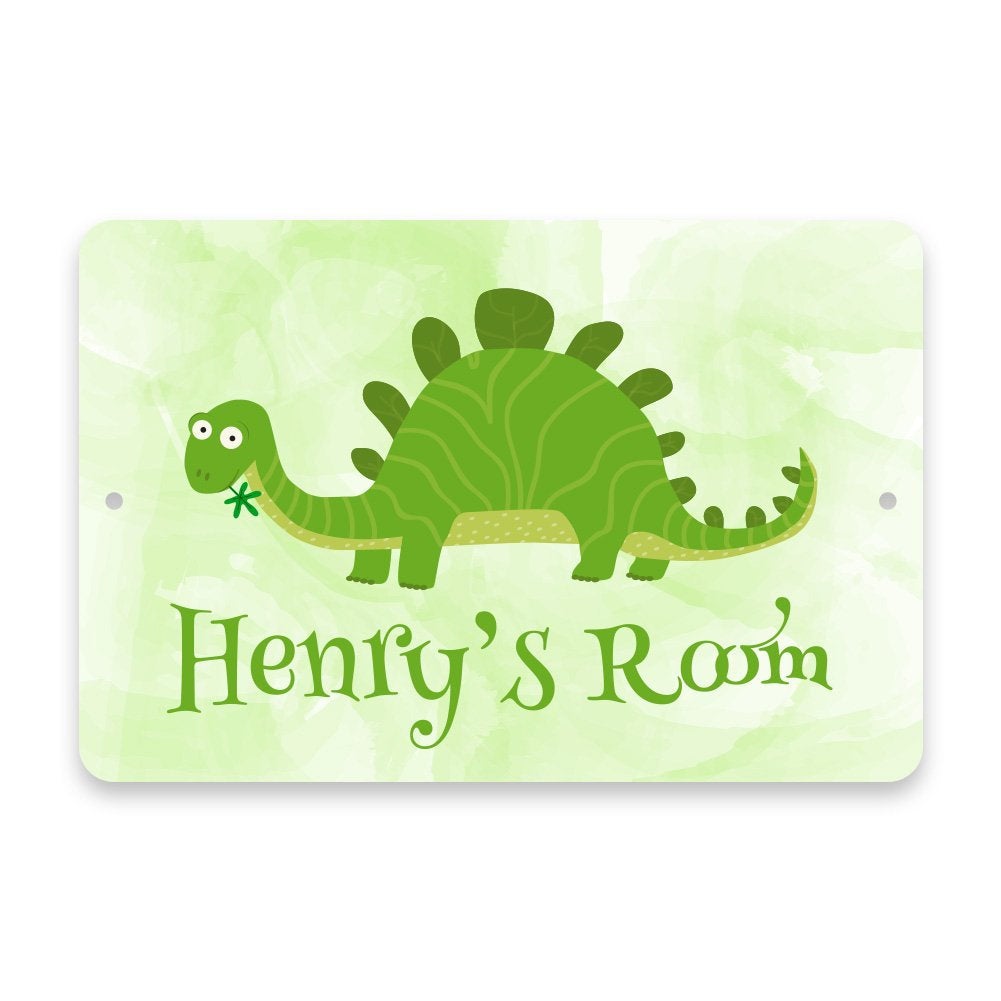 Personalized Dinosaur Metal Room Sign