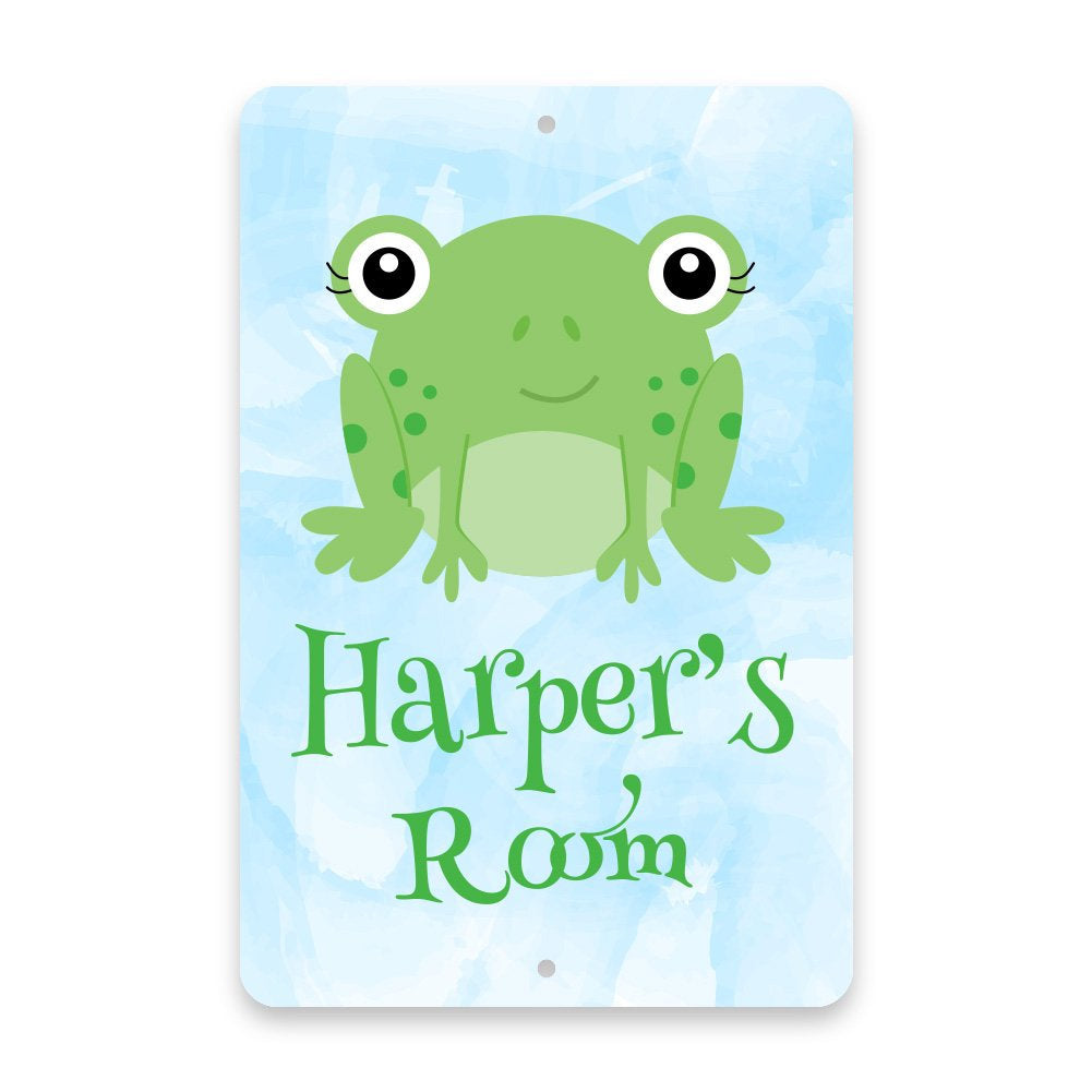 Personalized Frog Metal Room Sign