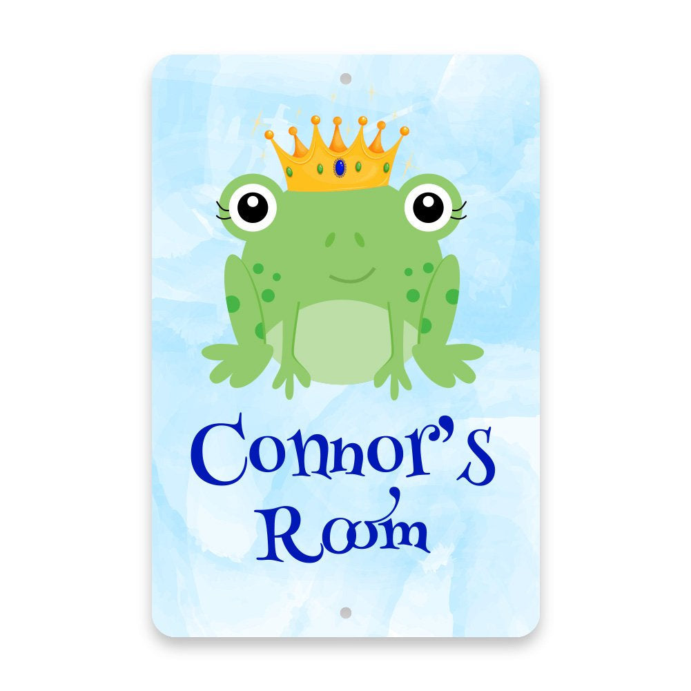 Personalized Frog Prince Metal Room Sign