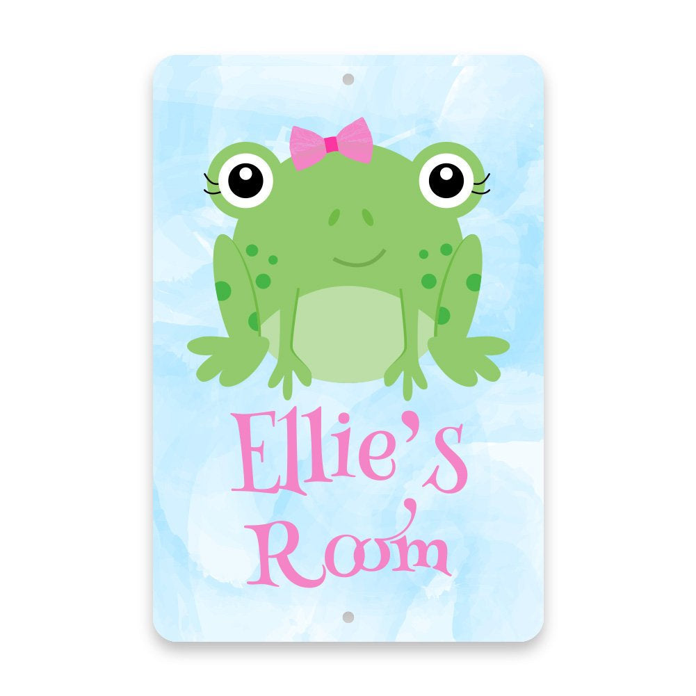 Personalized Frog Princess Metal Room Sign