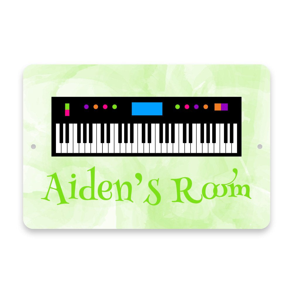 Personalized Piano Keyboard Metal Room Sign