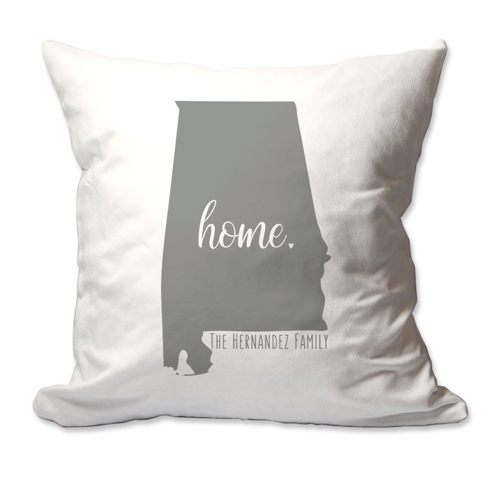 Personalized State of Alabama Home Throw Pillow  - Cover Only OR Cover with Insert