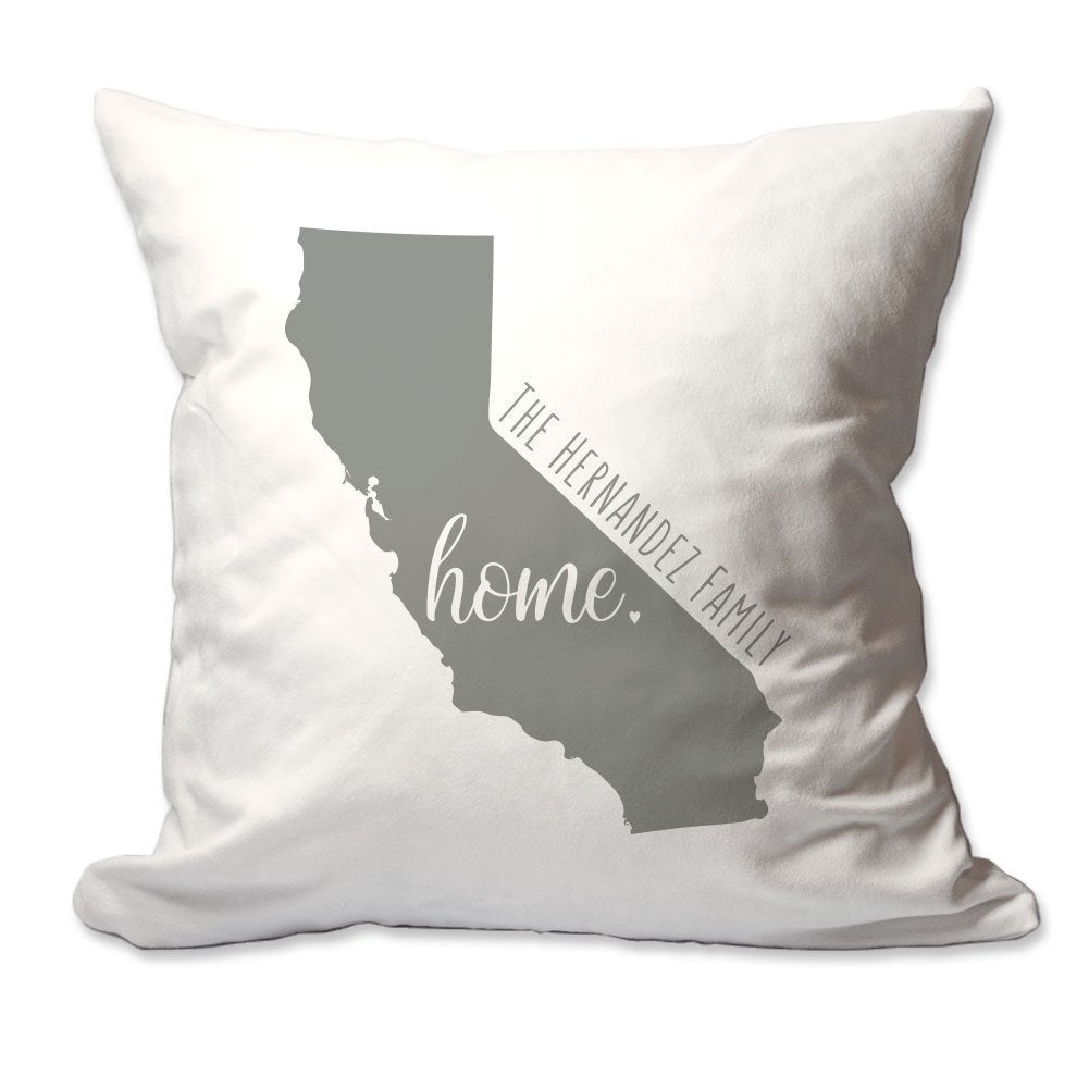 Personalized State of California Home Throw Pillow  - Cover Only OR Cover with Insert