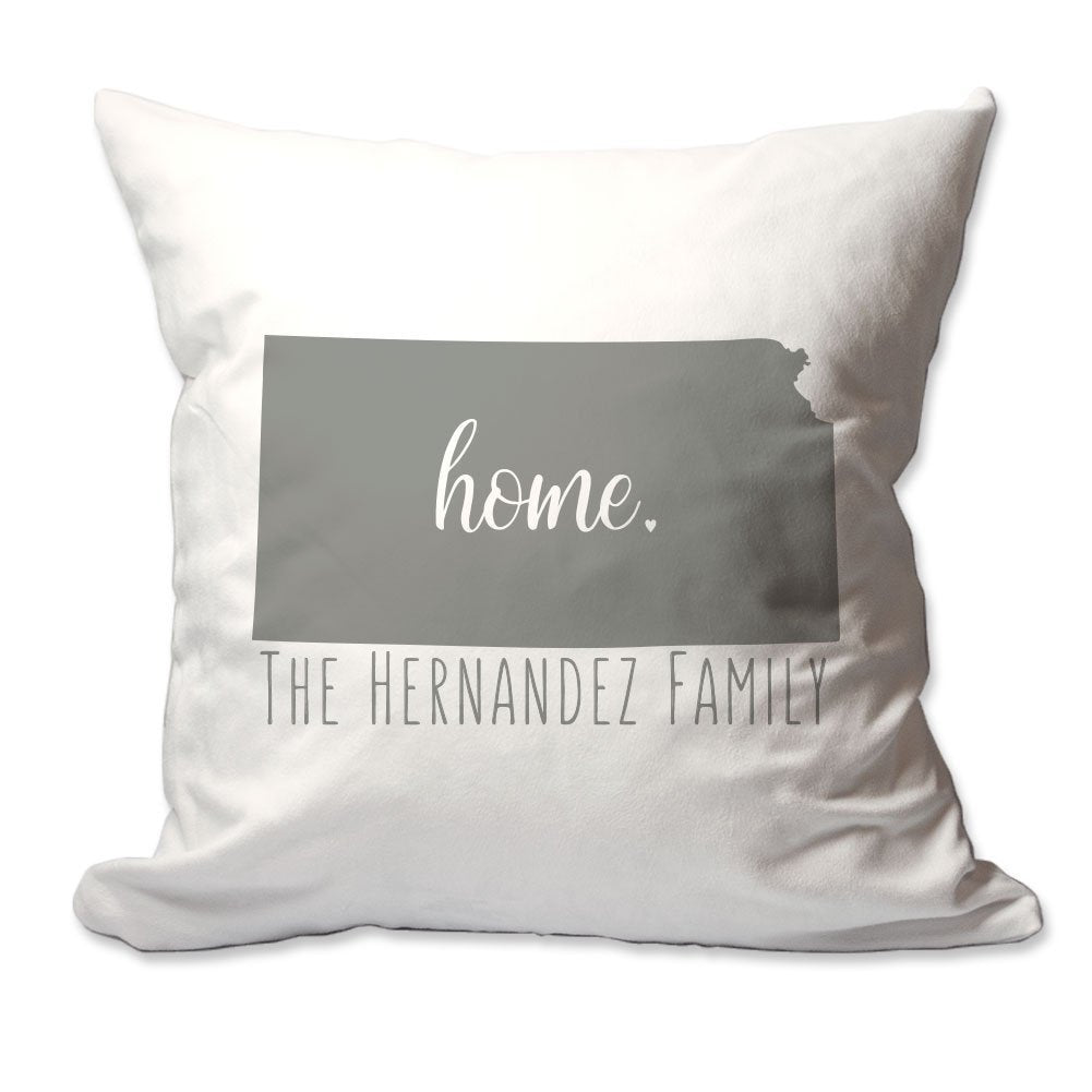 Personalized State of Kansas Home Throw Pillow  - Cover Only OR Cover with Insert