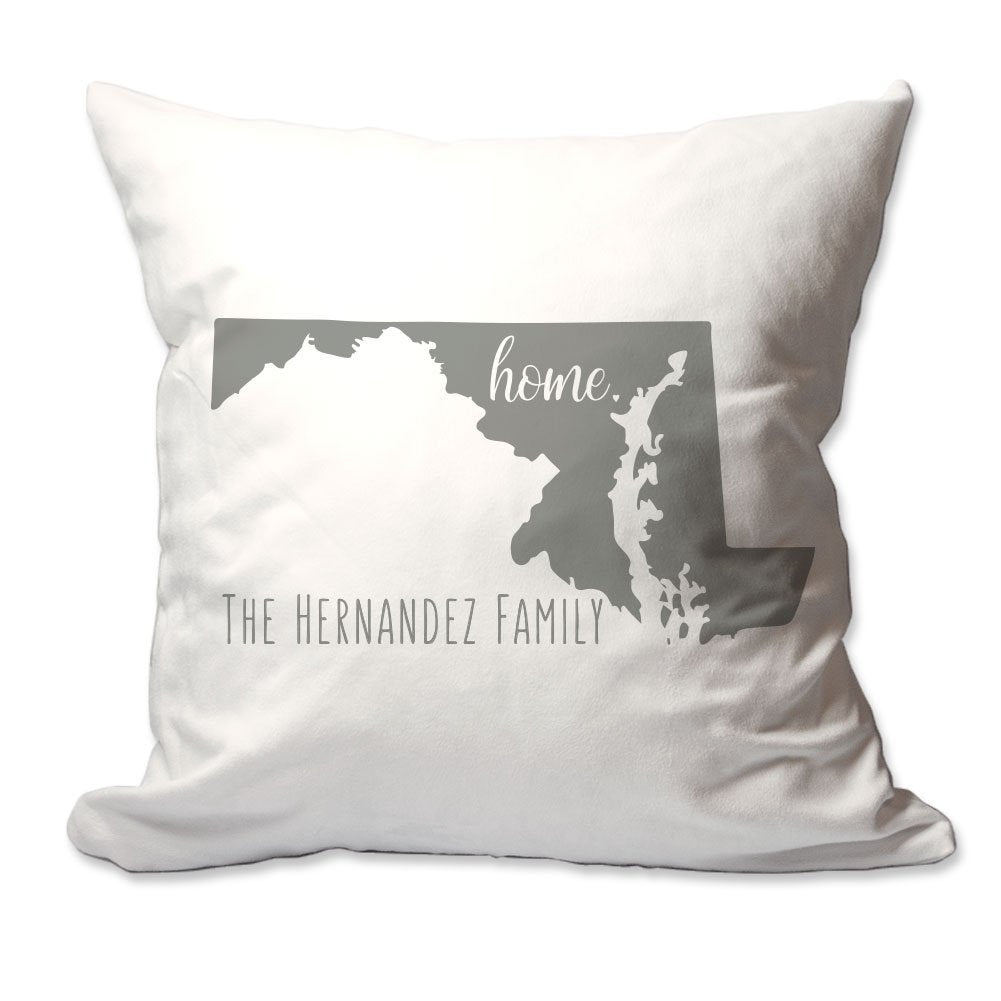 Personalized State of Maryland Home Throw Pillow  - Cover Only OR Cover with Insert
