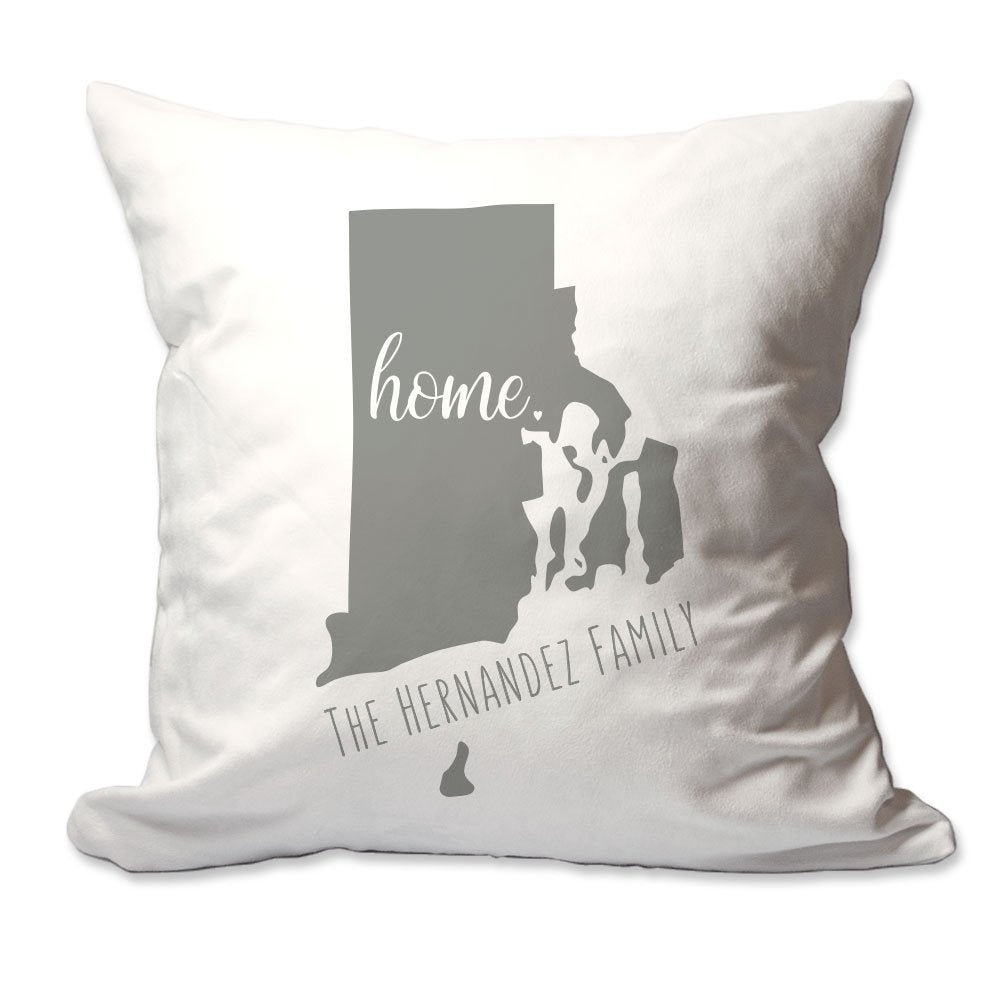 Personalized State of Rhode Island Home Throw Pillow  - Cover Only OR Cover with Insert