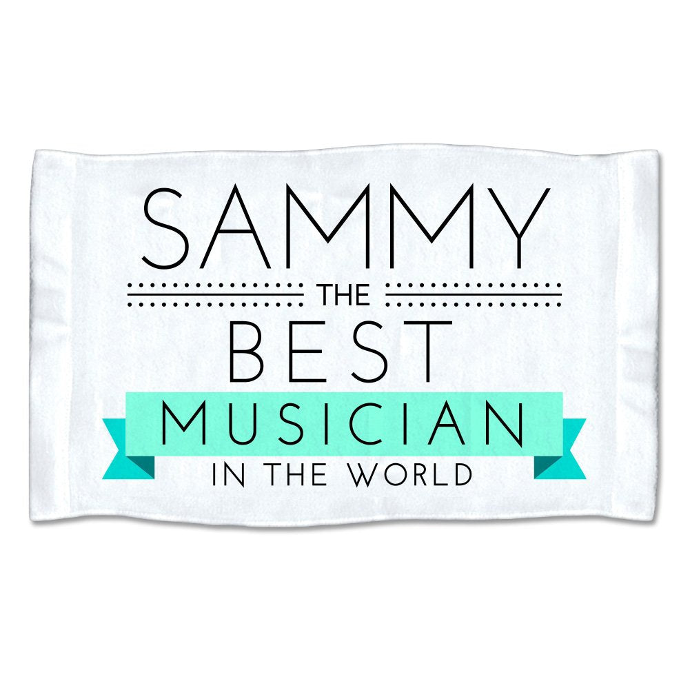 Small Personalized Best Musician in The World Towel