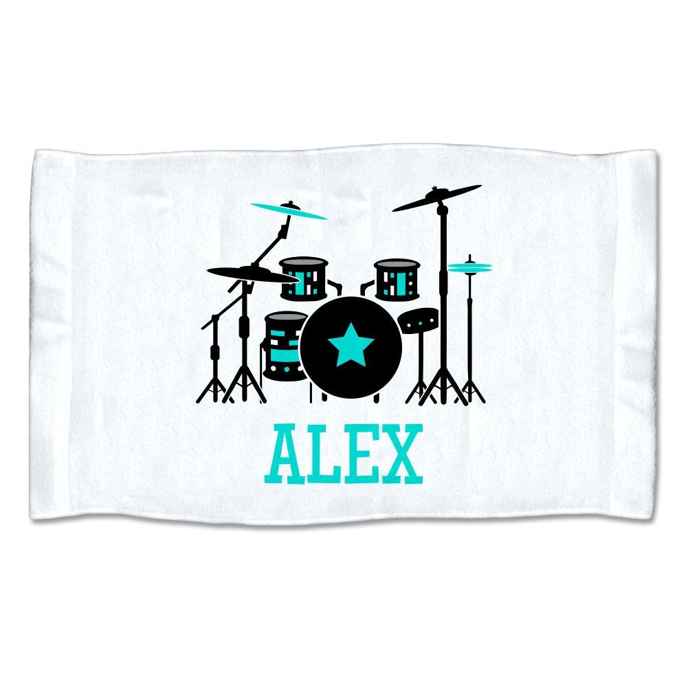 Small Personalized Drum Set Towel