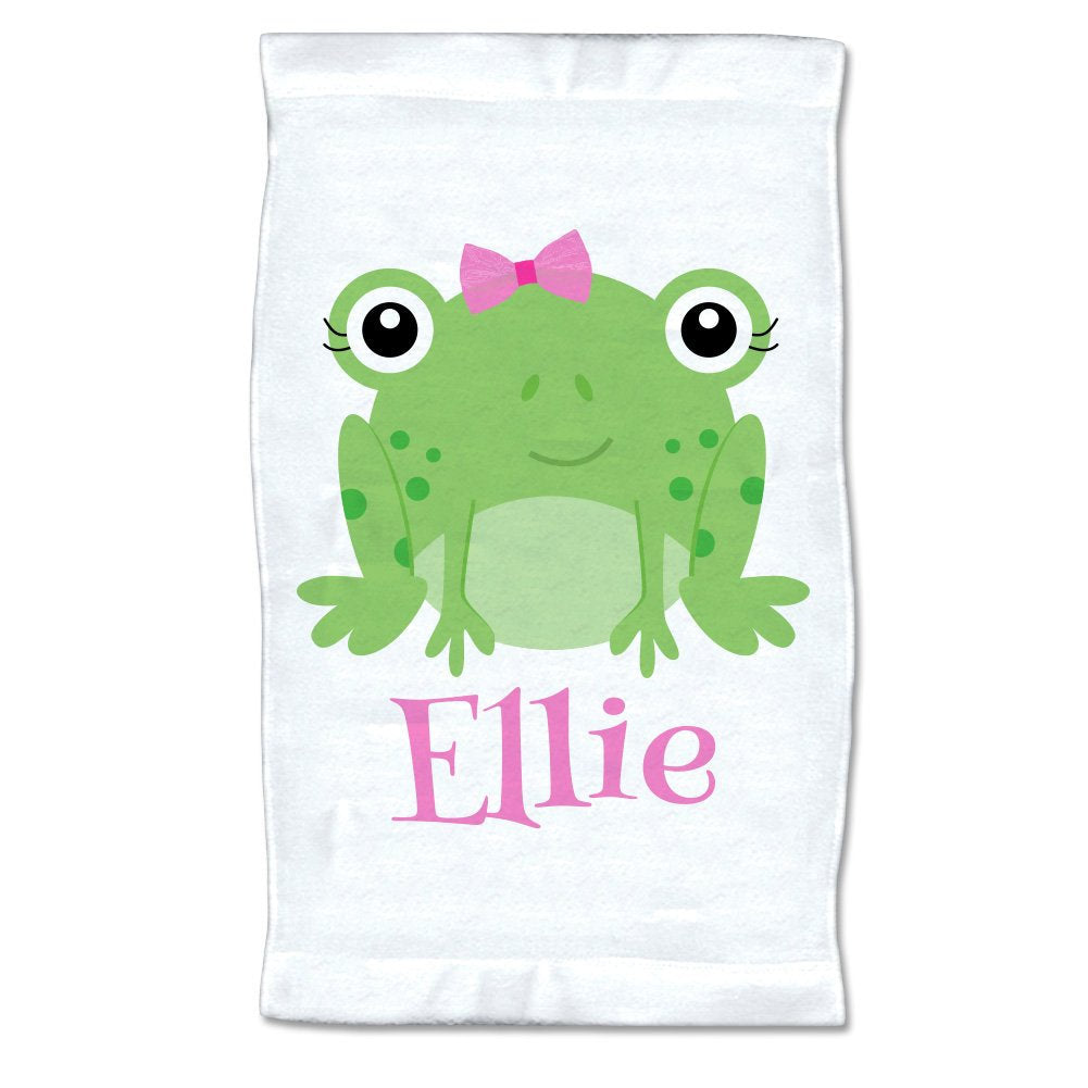 Small Personalized Frog Princess Towel