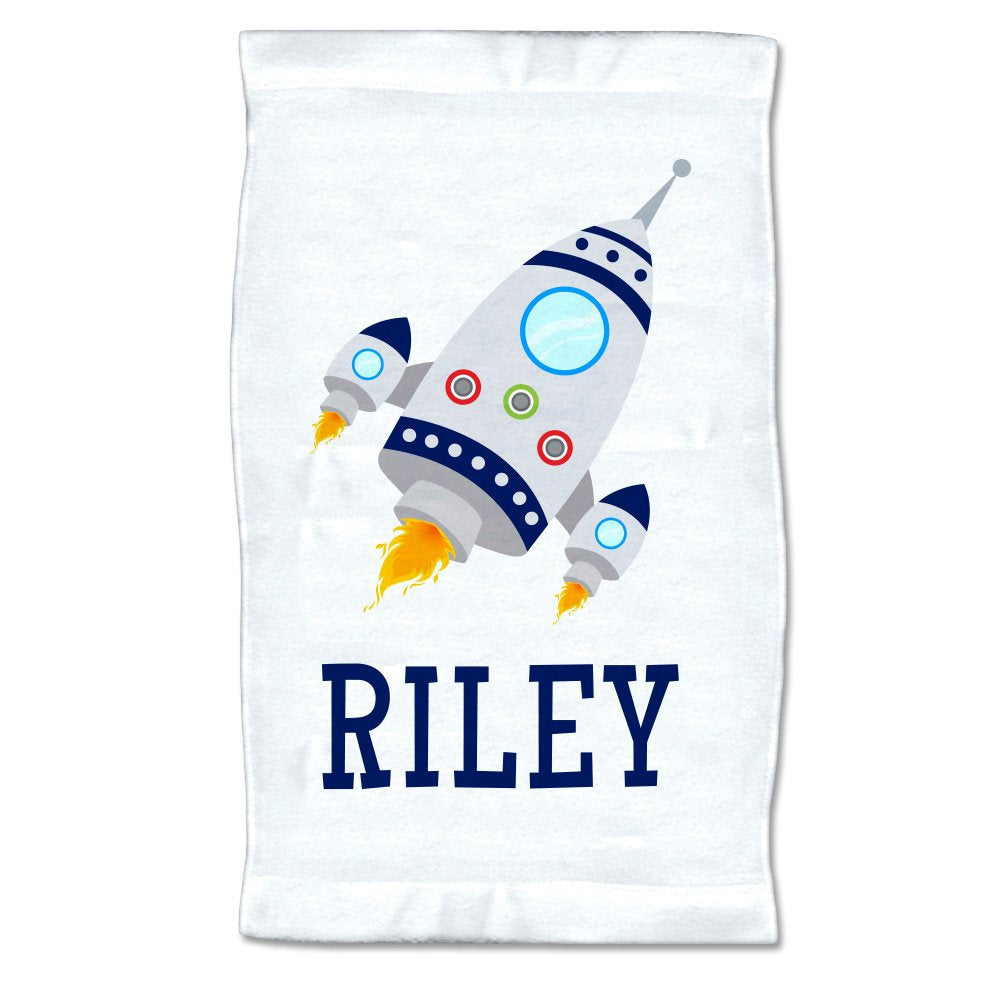 Small Personalized Rocket Ship Towel