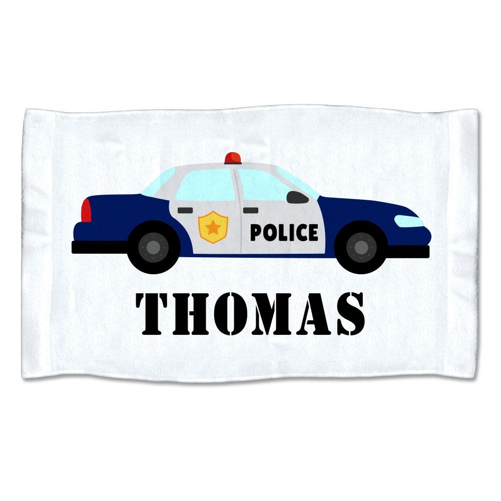 Small Personalized Police Car Towel