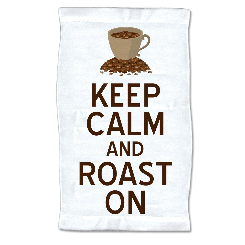 Small Keep Calm & Roast On Coffee Towel