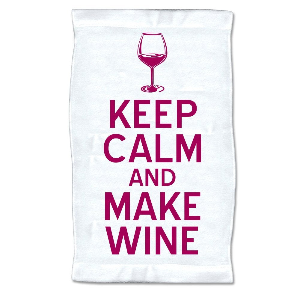 Small Keep Calm & Make Wine Towel