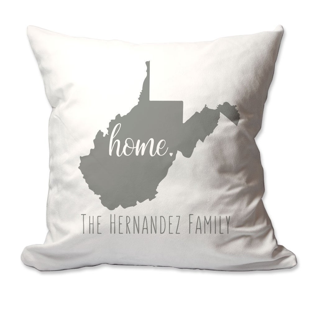 Personalized State of West Virginia Home Throw Pillow  - Cover Only OR Cover with Insert