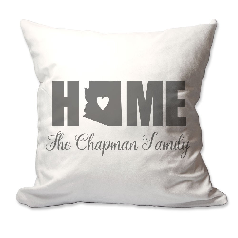 Personalized Arizona Home with Heart Throw Pillow  - Cover Only OR Cover with Insert