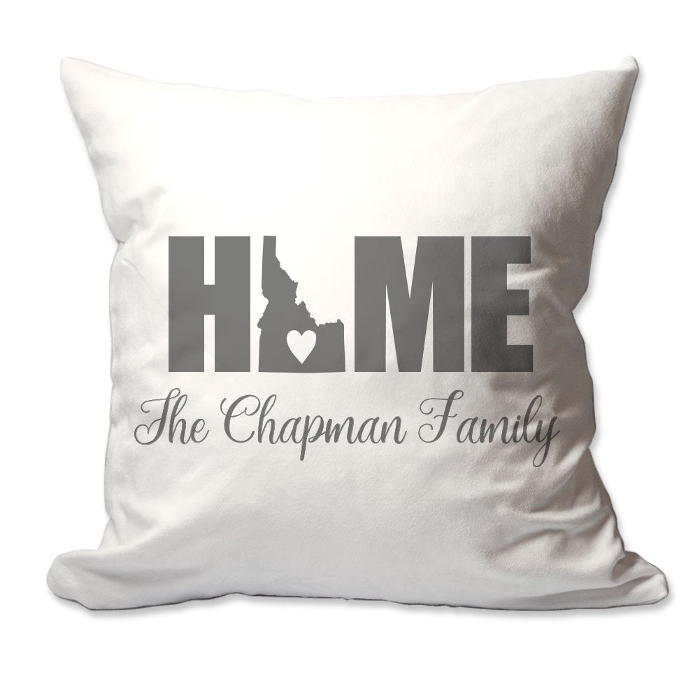 Personalized Idaho Home with Heart Throw Pillow  - Cover Only OR Cover with Insert