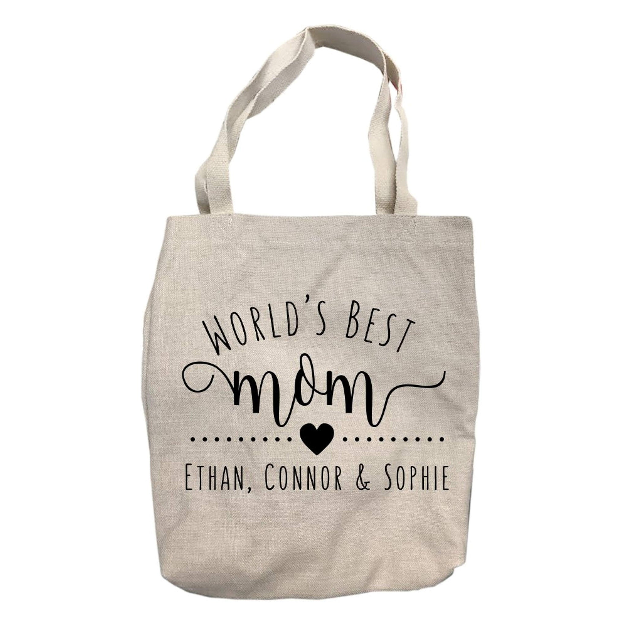 Personalized World's Best Mom Tote Bag