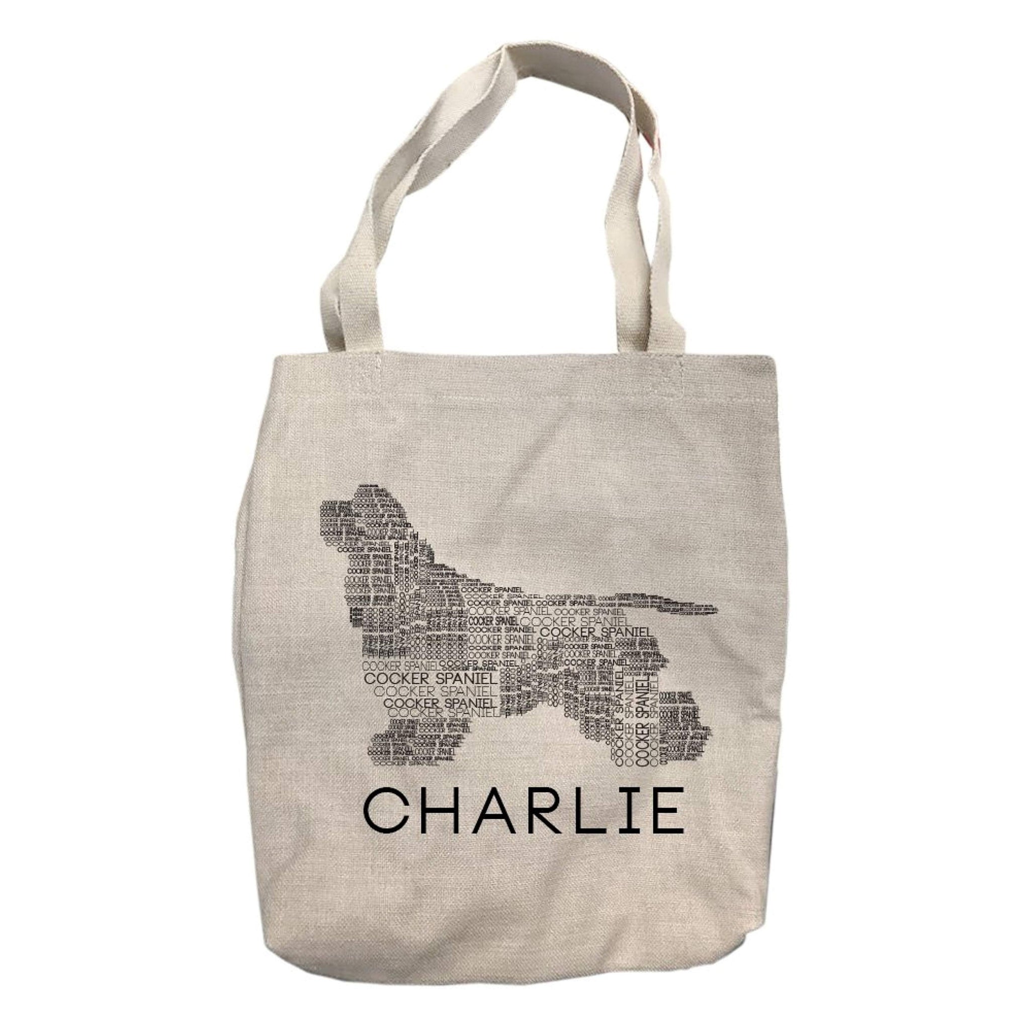 Personalized Cocker Spaniel Dog Tote Bag