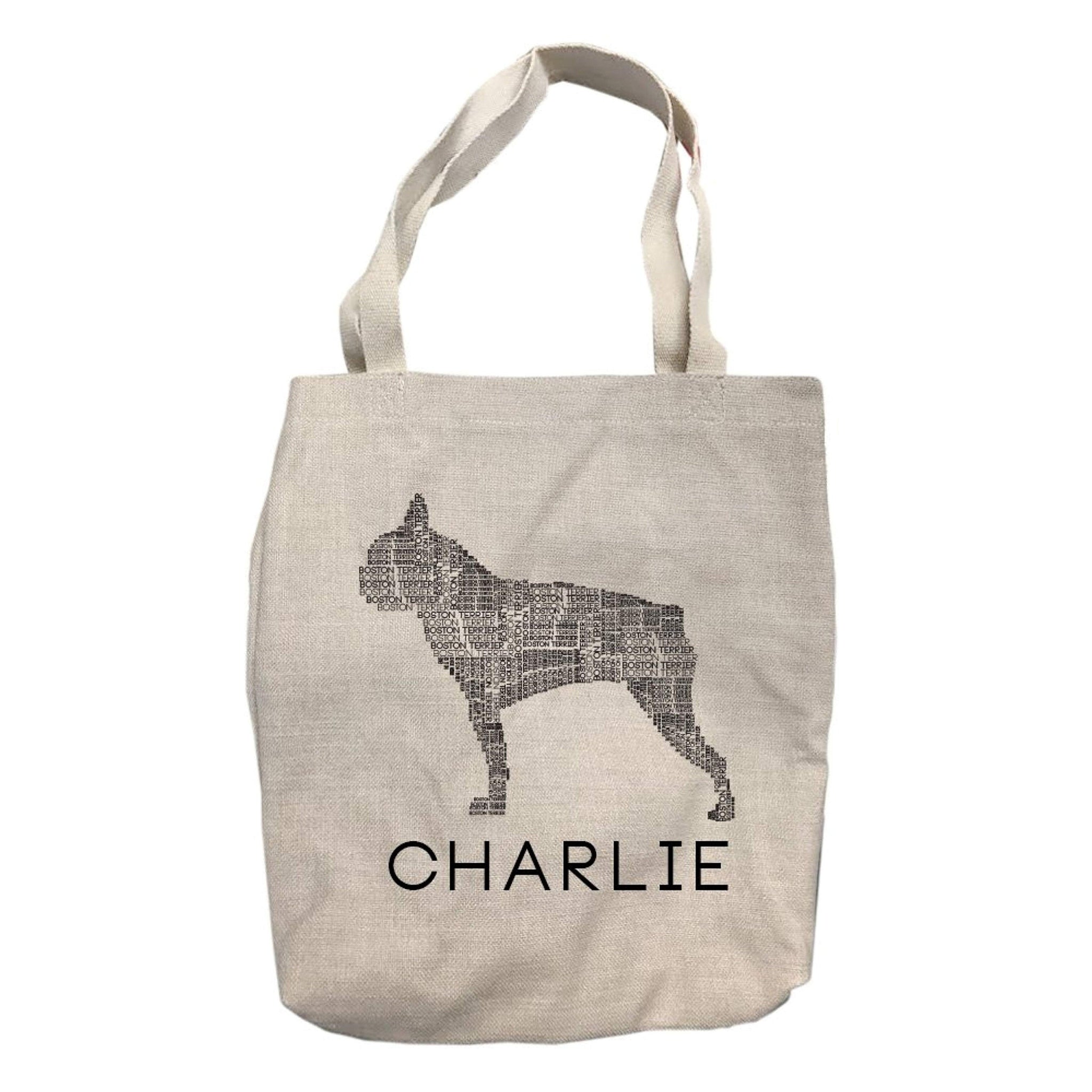 Personalized Boston Terrier Dog Tote Bag