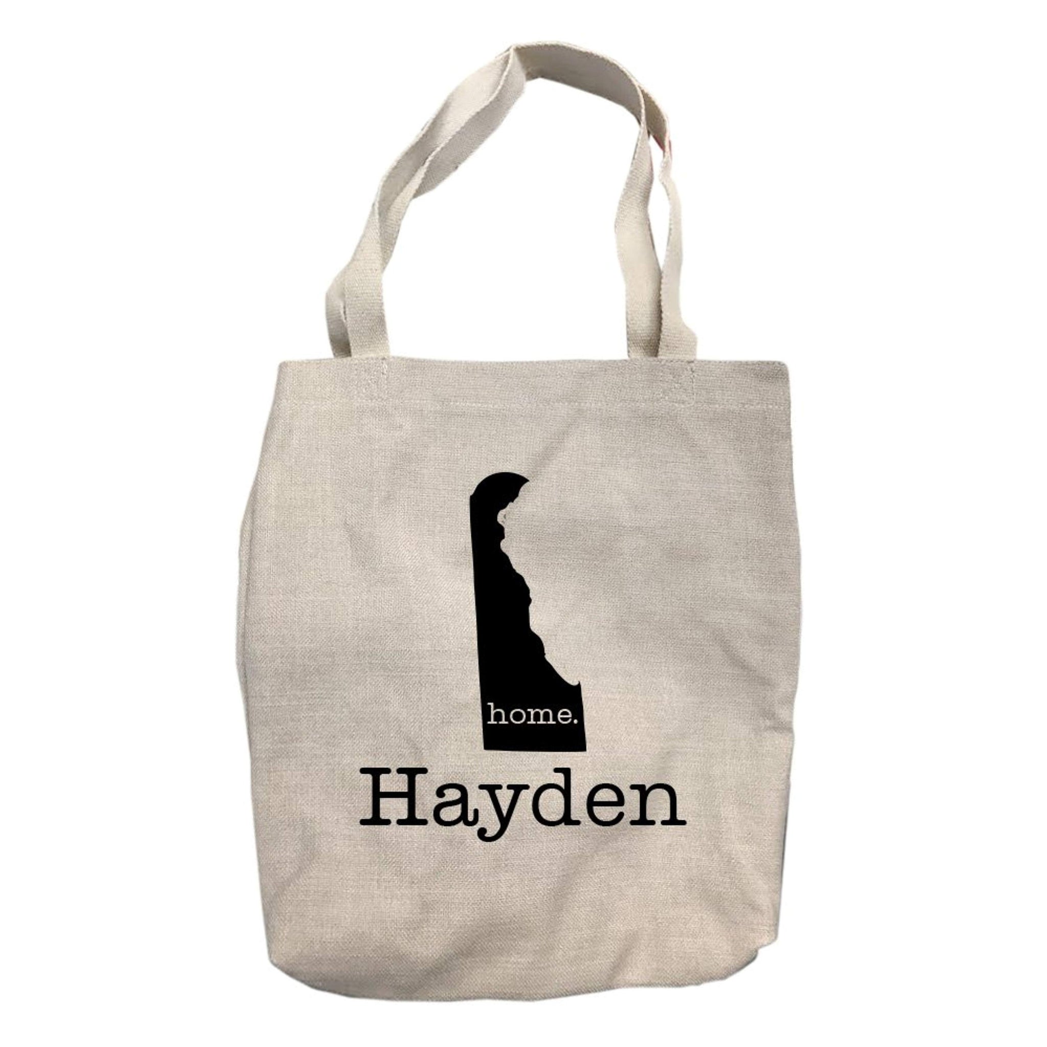 Personalized Delaware Home State Tote Bag