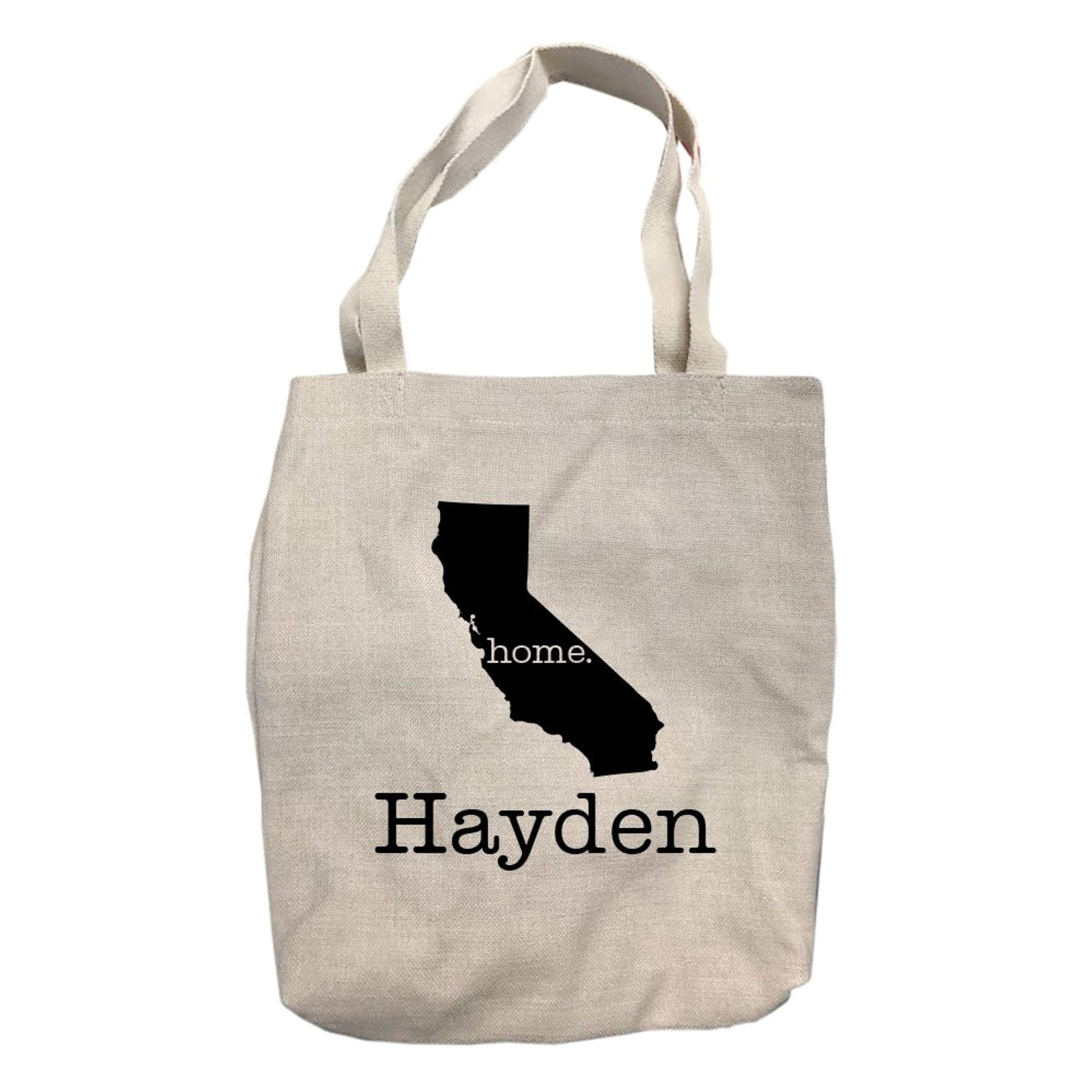 Personalized California Home State Tote Bag