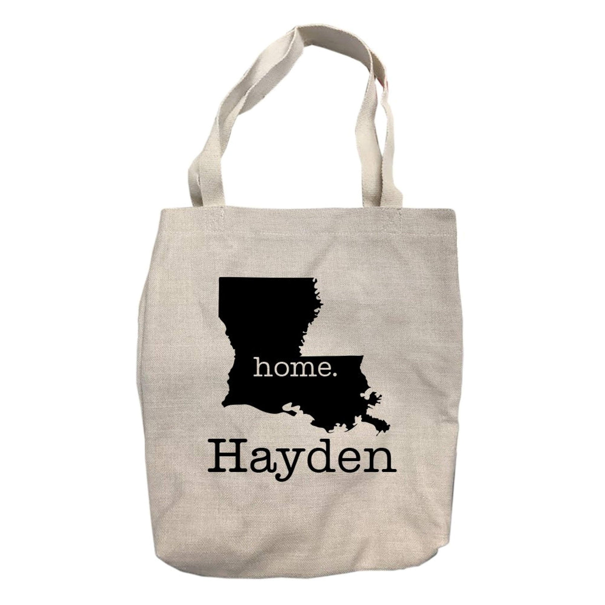 Personalized Louisiana Home State Tote Bag