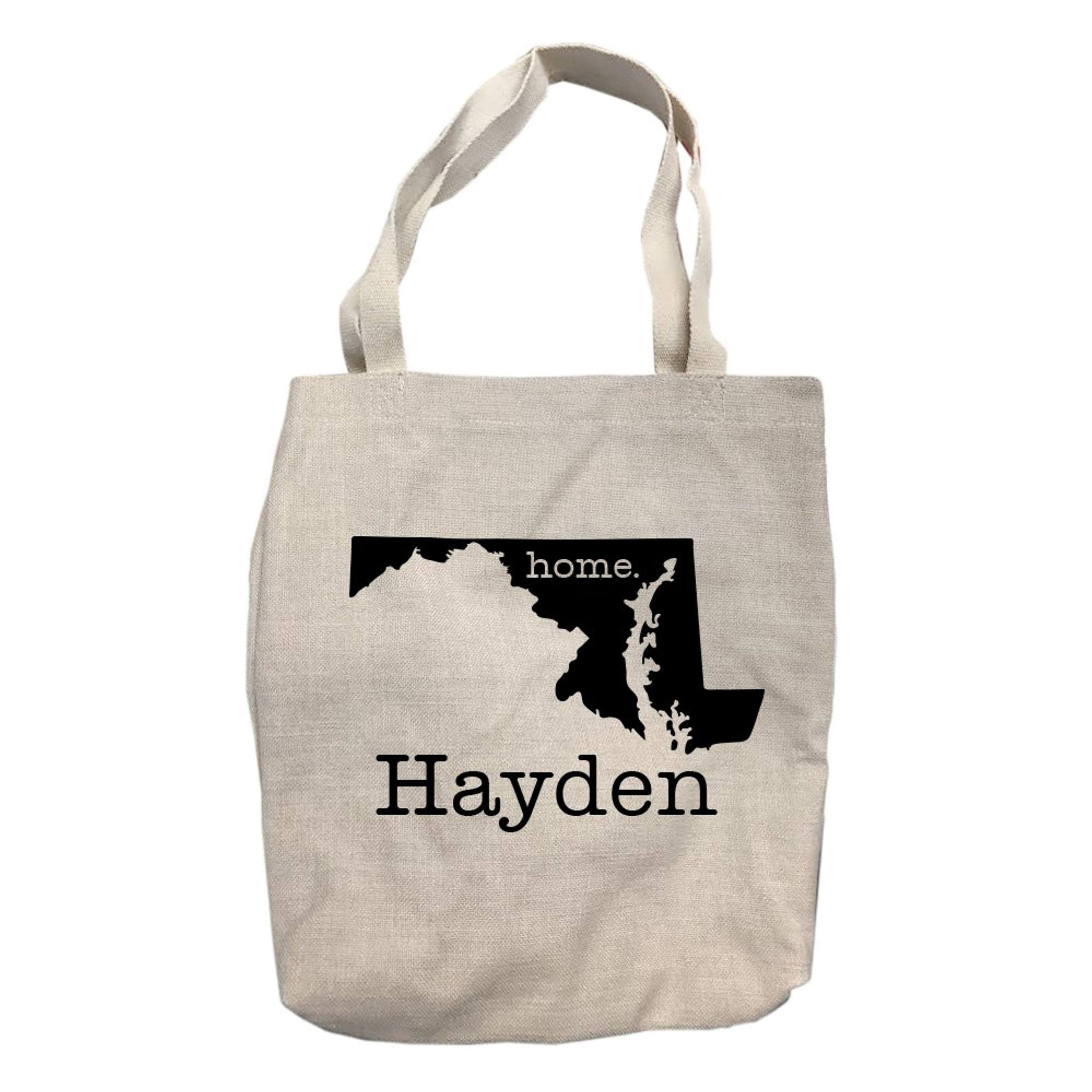 Personalized Maryland Home State Tote Bag
