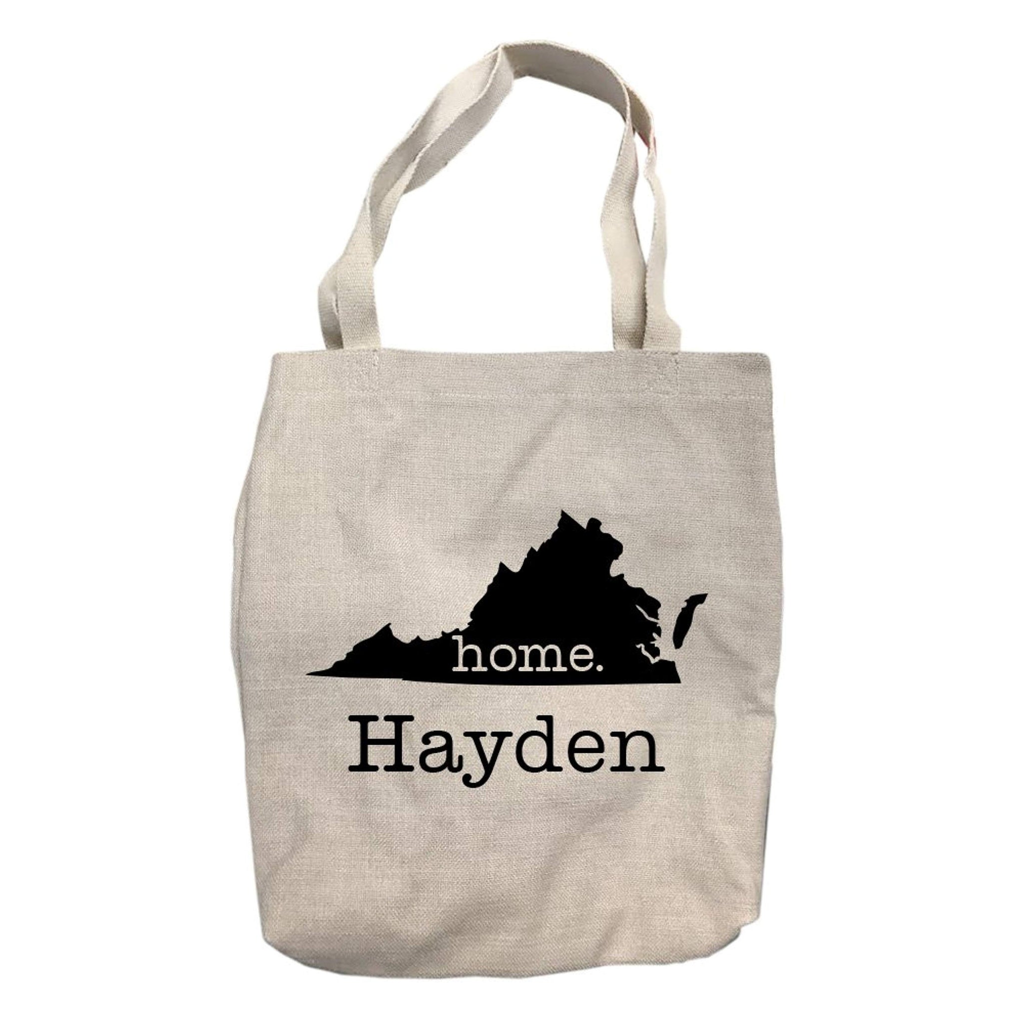 Personalized Virginia Home State Tote Bag