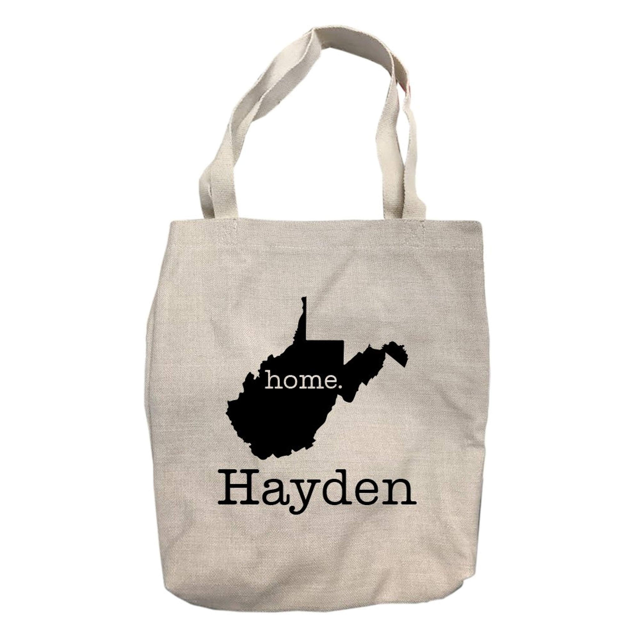 Personalized West Virginia Home State Tote Bag