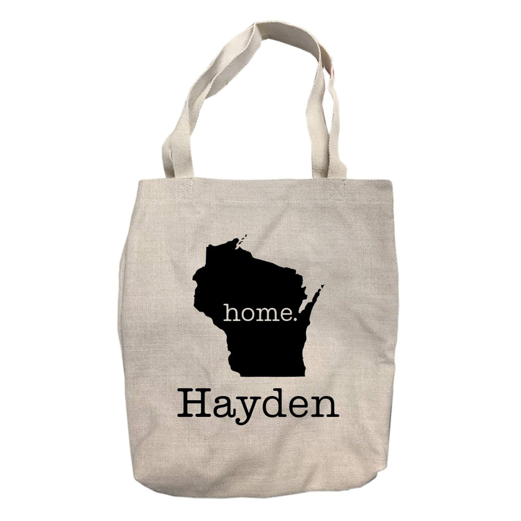 Personalized Wisconsin Home State Tote Bag