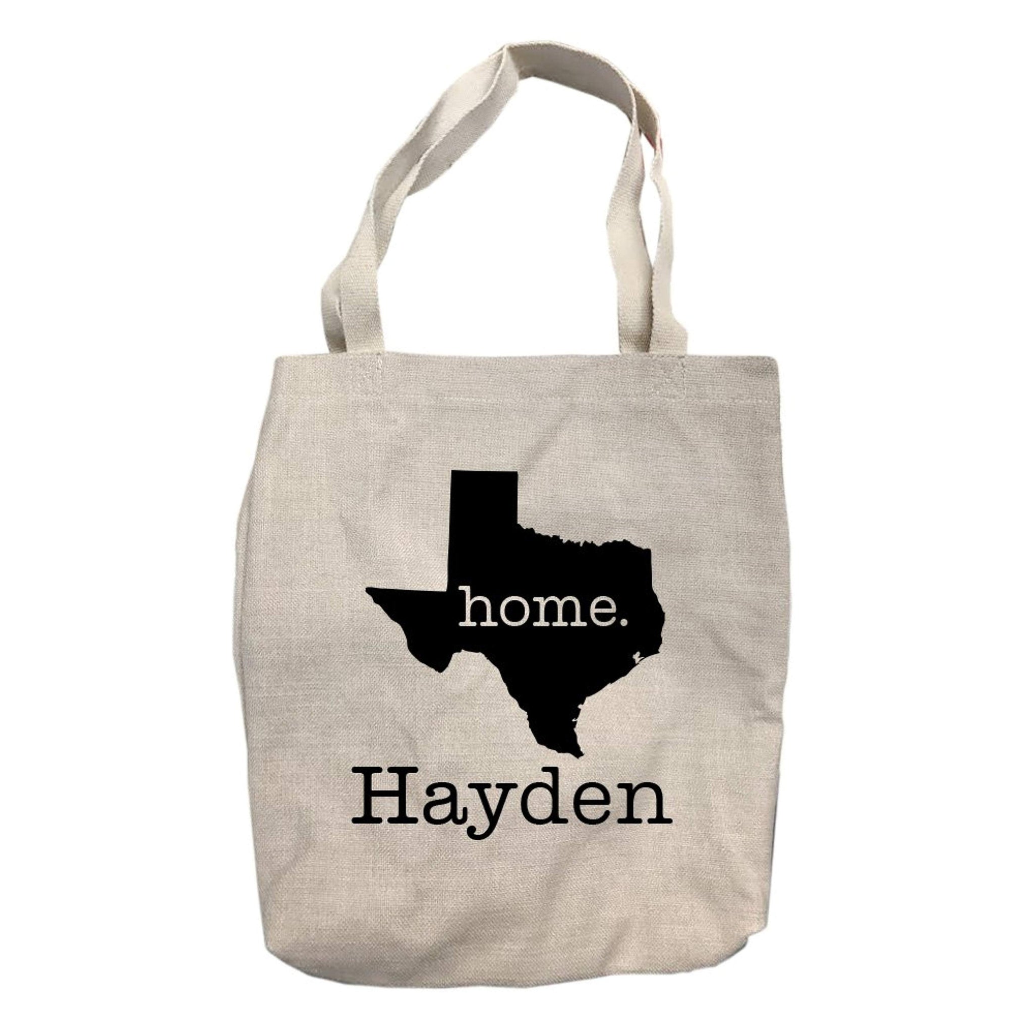 Personalized Texas Home State Tote Bag