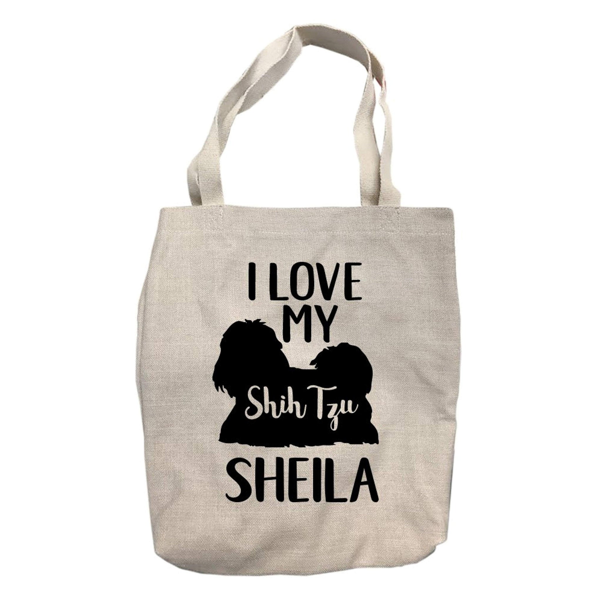 Personalized I Love My Shih Tzu Tote Bag