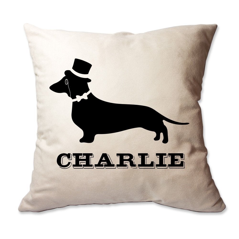 Personalized Fancy Dachshund Throw Pillow  - Cover Only OR Cover with Insert