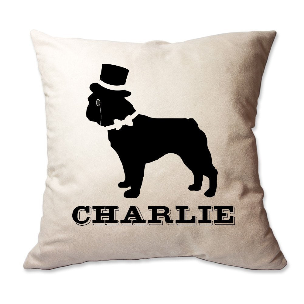 Personalized Fancy French Bulldog Throw Pillow  - Cover Only OR Cover with Insert