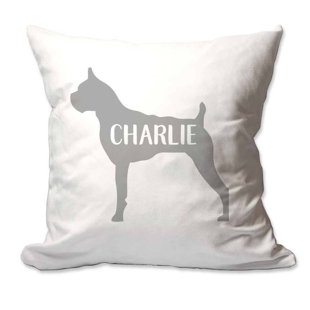 Personalized Boxer with Name Throw Pillow  - Cover Only OR Cover with Insert