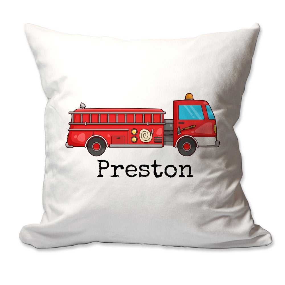 Personalized Fire Truck Throw Pillow  - Cover Only OR Cover with Insert
