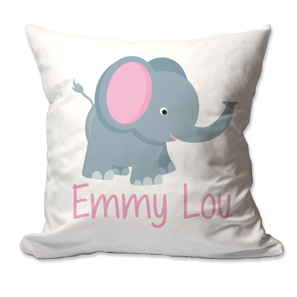 Personalized Elephant Throw Pillow  - Cover Only OR Cover with Insert
