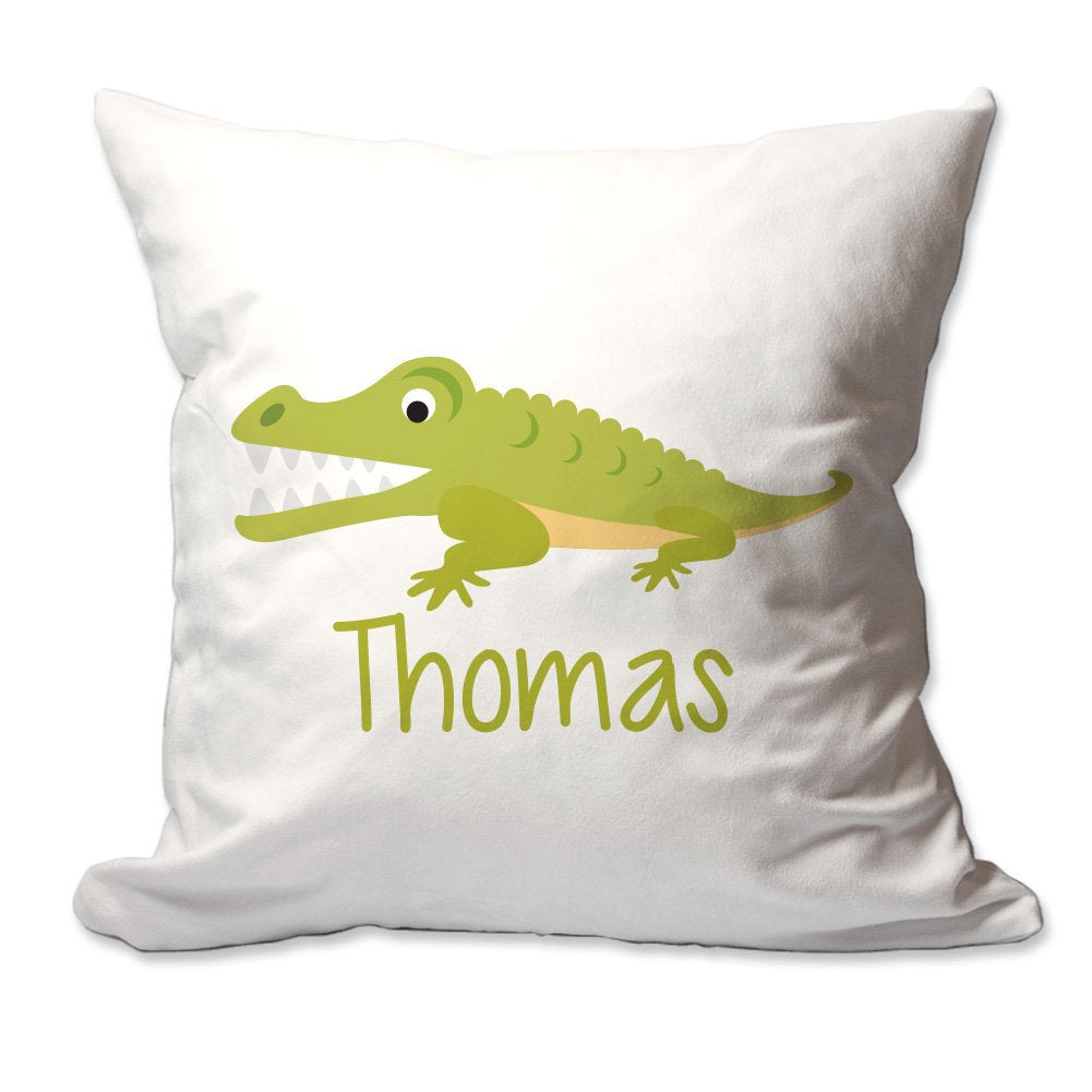 Personalized Alligator Throw Pillow  - Cover Only OR Cover with Insert
