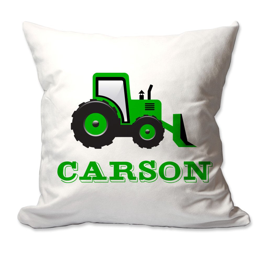 Personalized Bulldozer Throw Pillow  - Cover Only OR Cover with Insert